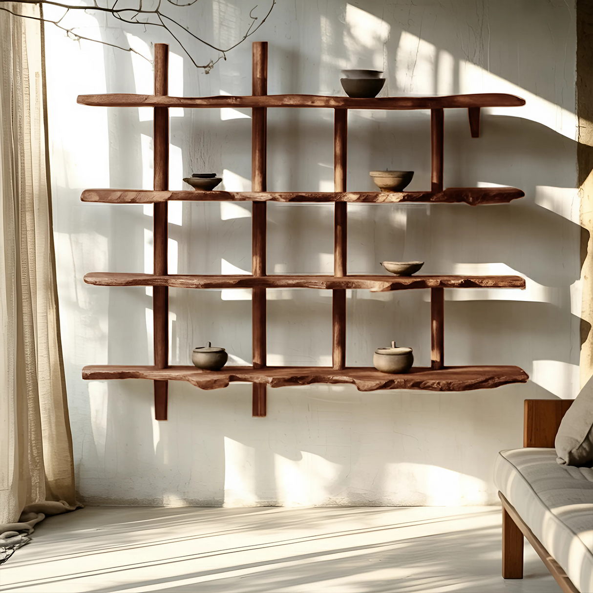 Floating Shelf In Farmhouse Style For Living Room Display