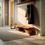 Elegant Sculptural Entryway Bench For Modern Hallway Seating