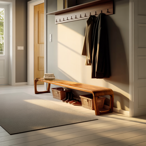 Elegant Sculptural Entryway Bench For Modern Hallway Seating