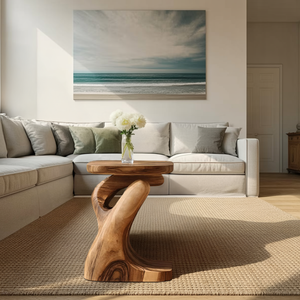 Modern Sculptural Side Table For Living Room Or Bedroom