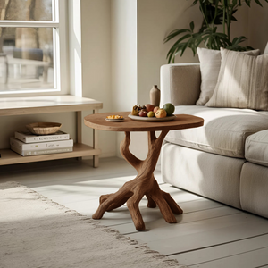 Handcrafted Wooden End Table For Furniture Decor Unique Design