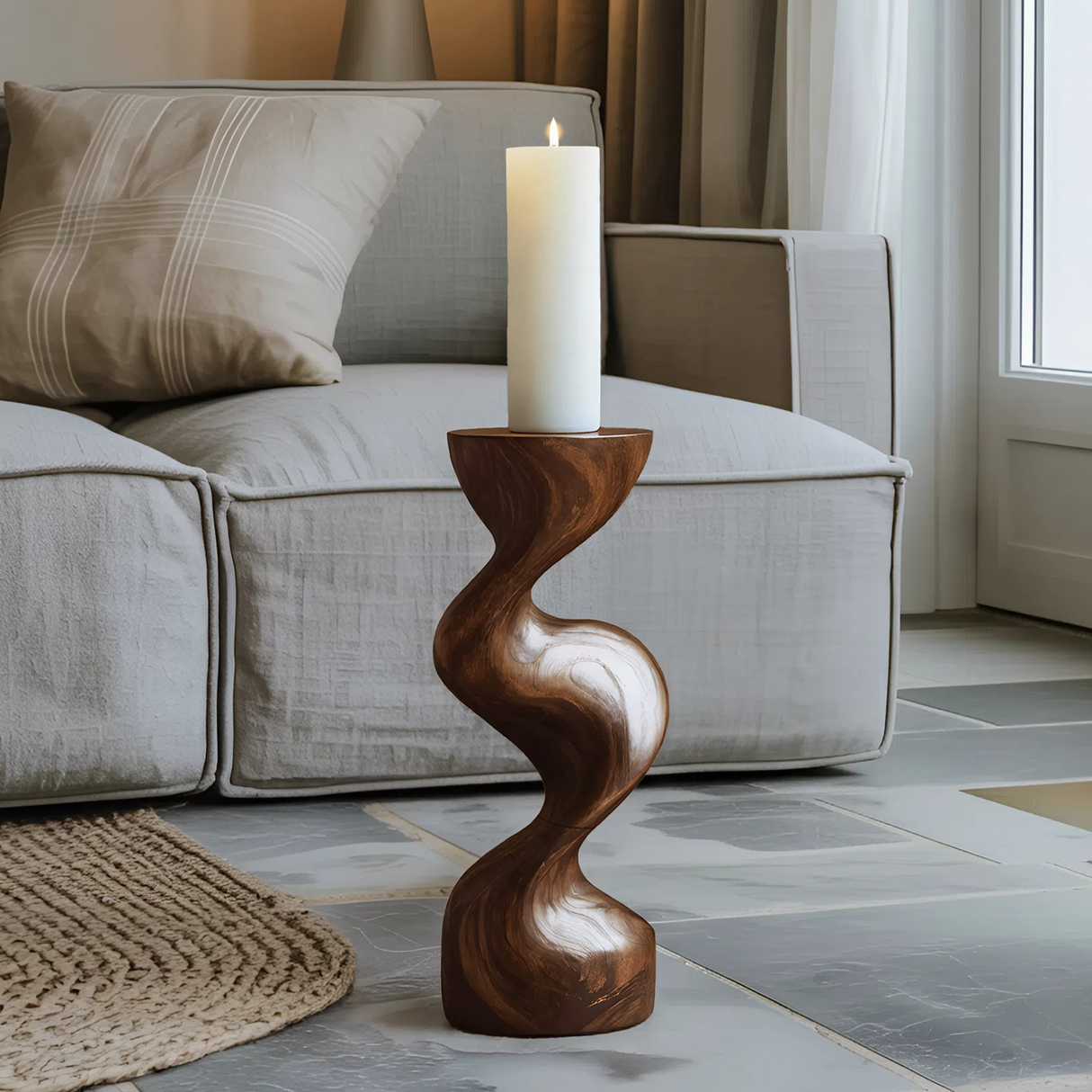 Mid Century Candle Holder For Living Room Modern Decor