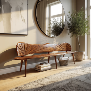 Rustic Wooden Entryway Bench For Hallway And Foyer