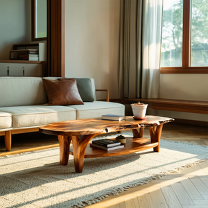 Modern Live Edge Coffee Table For Living Room Decor