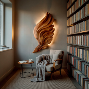 Contemporary Wooden Wing Wall Art For Modern Wall Decor