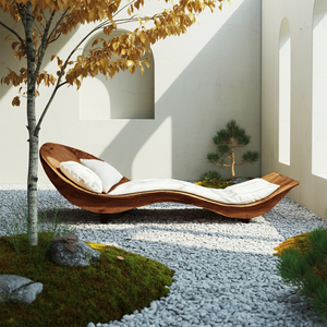 Mid Century Wooden Daybed For Modern Bedroom Furniture Decor