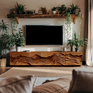 Mid Century TV Console Table For Living Room Design
