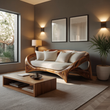 Organic Sculptural Sofa For Living Room Space