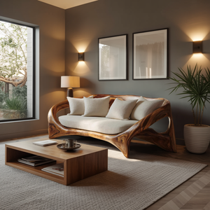 Organic Sculptural Sofa For Living Room Space