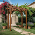 Rustic Garden Arbor Arch For Outdoor Pathways