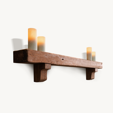 Rustic Fireplace Mantel Shelf for Cozy Cabin Living Room