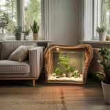 Rustic Live Edge Aquarium Frame For Bedroom And Living Room