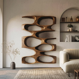 Minimalist Organic Void Form Bookshelf For Living Room