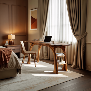 Farmhouse Solid Wood Desk For Bedroom Or Creative Workspace