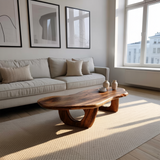Mid Century Live Edge Coffee Table Solid Wood Furniture Decor