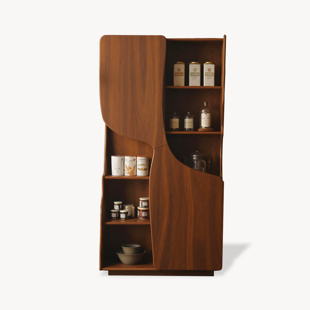 Modern Sculptural Cabinet With Curved Doors For Kitchen And Living Room