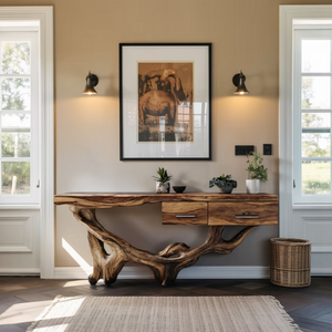 Rustic Wooden Console Table For Furniture Decor Vintage Farmhouse