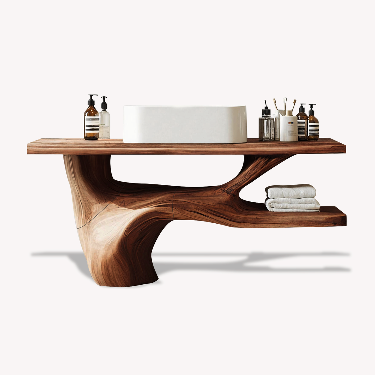 Handcrafted Solid Wood Vanity For Natural Interiors