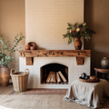 Rustic Fireplace Mantel Beam For Cozy Living Room Decor