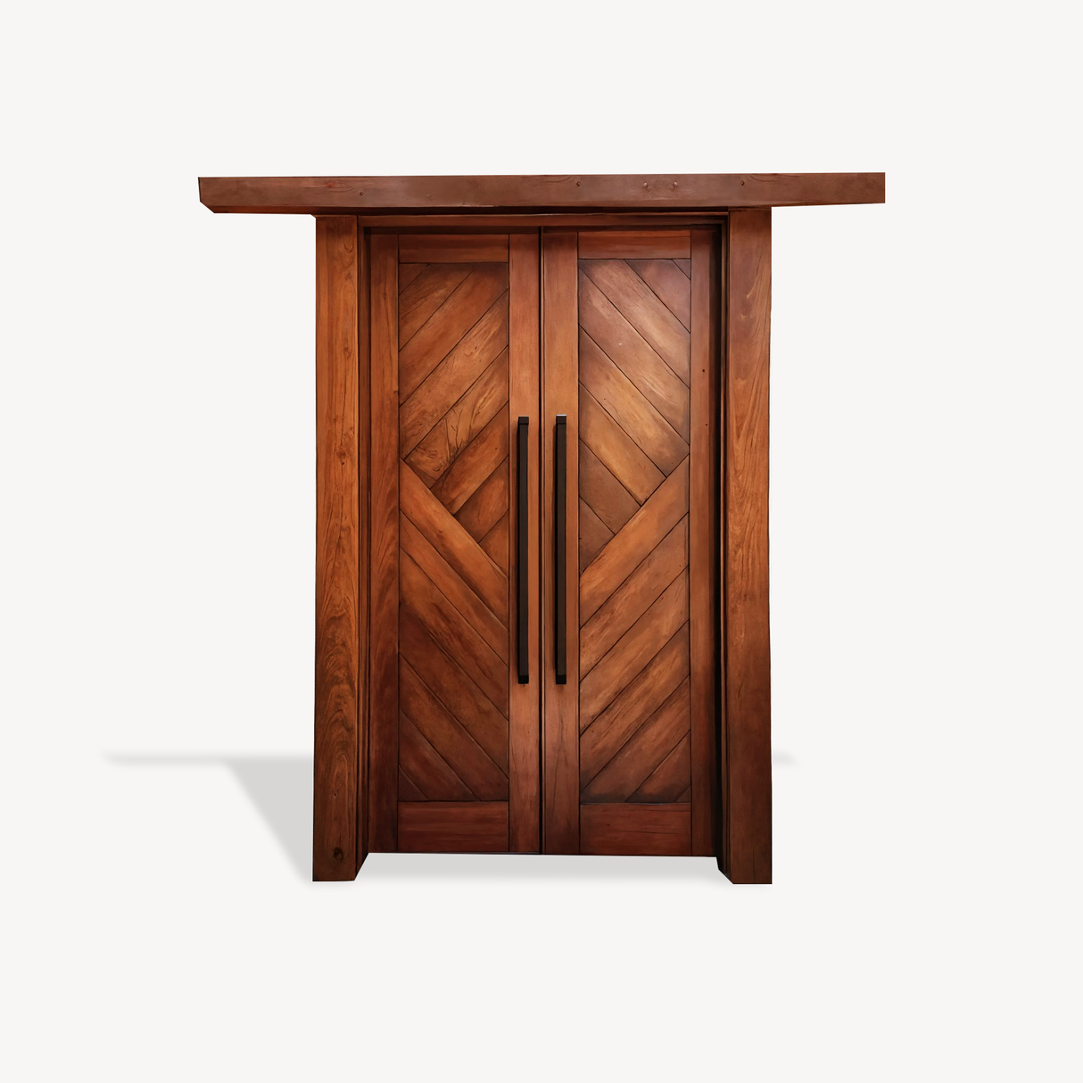 Rustic Double Front Door Modern Entryway Contemporary House Villa