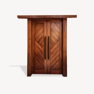 Rustic Double Front Door Modern Entryway Contemporary House Villa