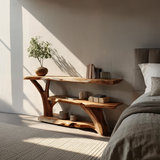 Modern Wooden Live Edge Console Table For Entryway Home Decoration