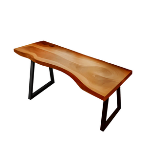 Modern Live Edge Desk For Minimalist Home Office Placement