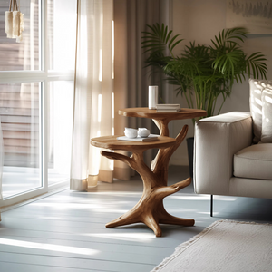 Mid Century Wooden End Table For Furniture Decor Elegant Living Room