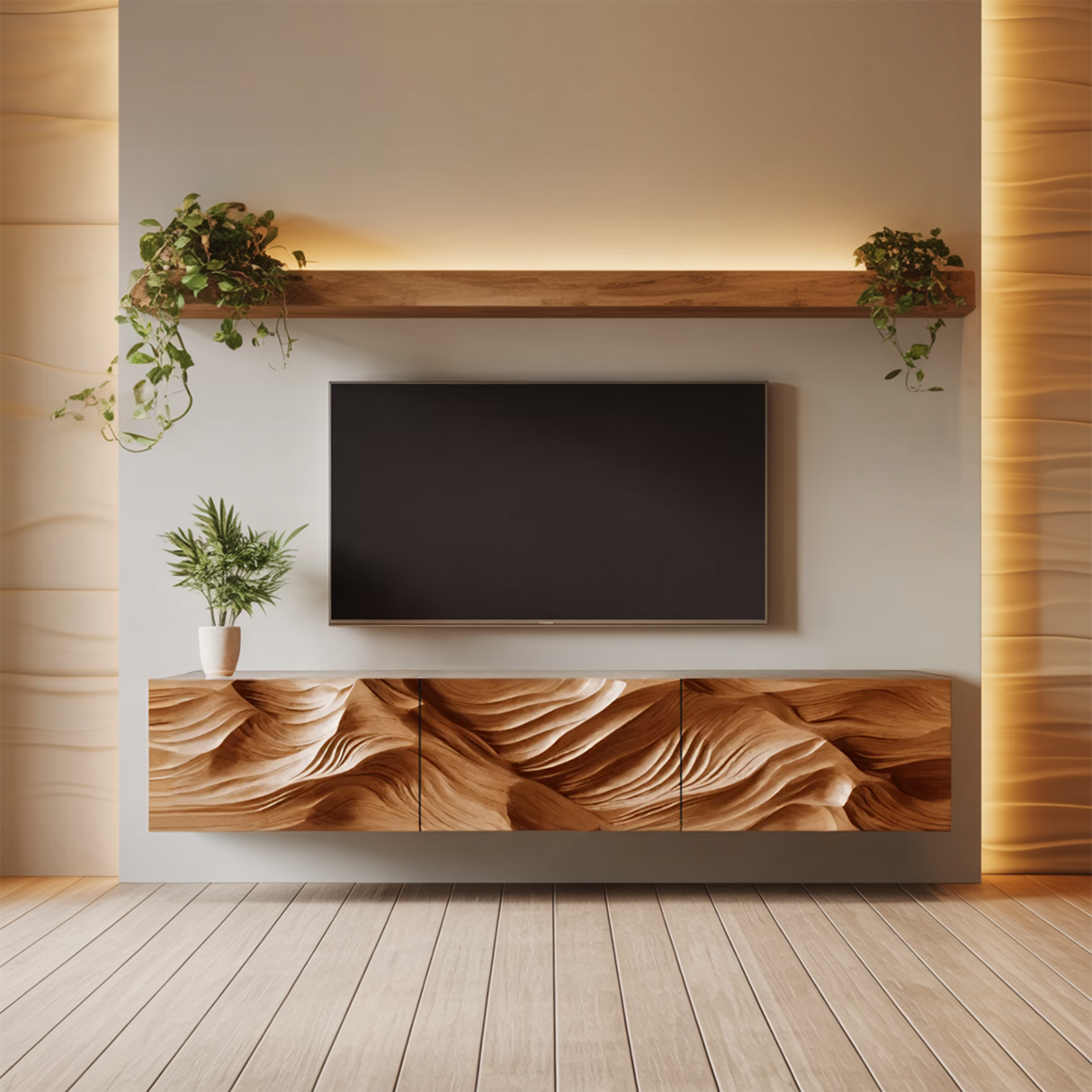 Farmhouse TV Cabinet For Cozy Living Room Decor