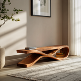 Organic Bench With Flowing Curved For Modern Home Decor