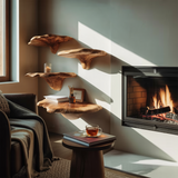 Mid Century Live Edge Mushroom Shelf For Stylish Furniture Decor