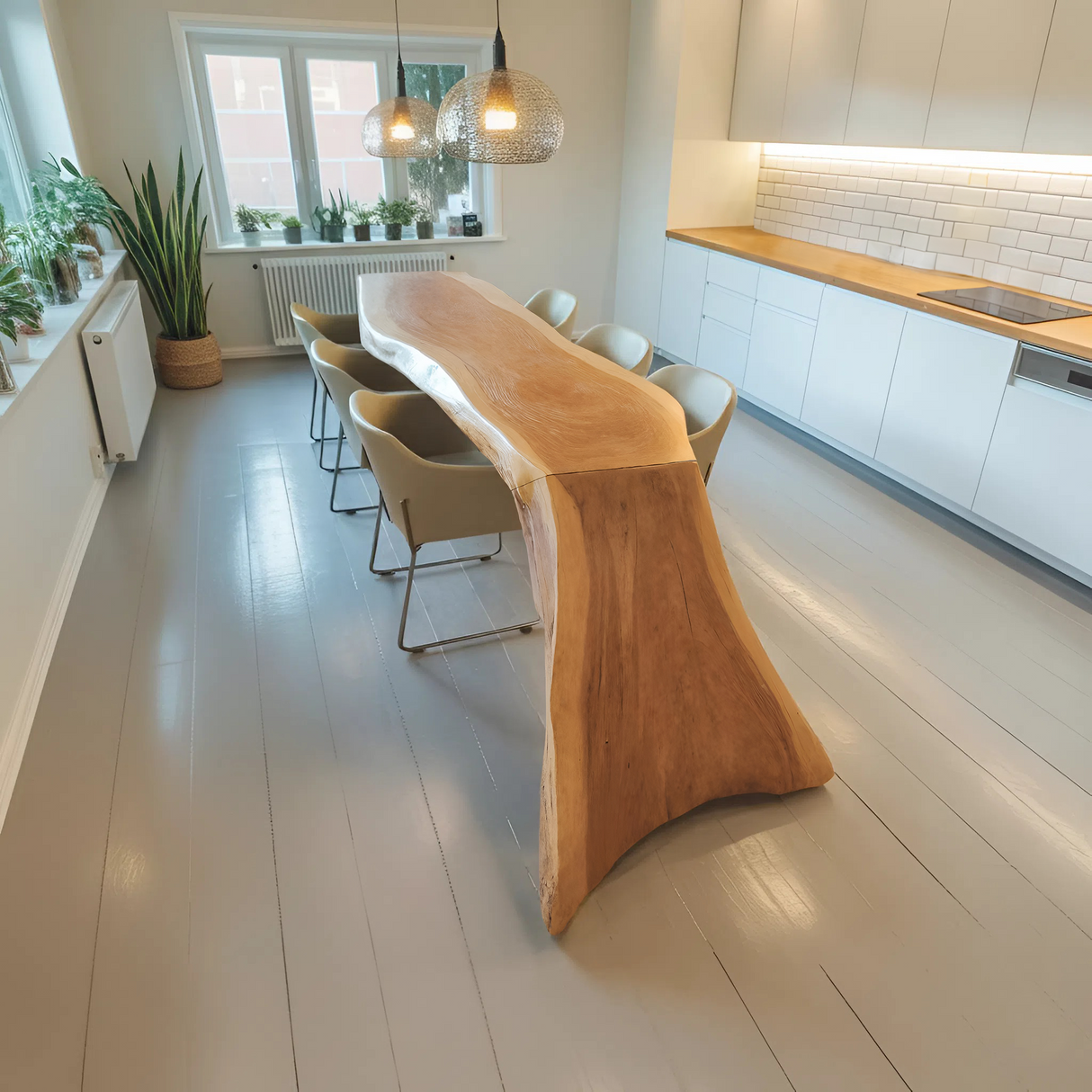 Handcrafted Live Edge Dining Table For Dining Room Decor