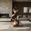 Rustic Large Wooden Sculpture For Furniture Art Feature