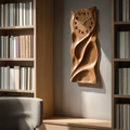 Modern Wall Clock Carved Design For Living Room Interior