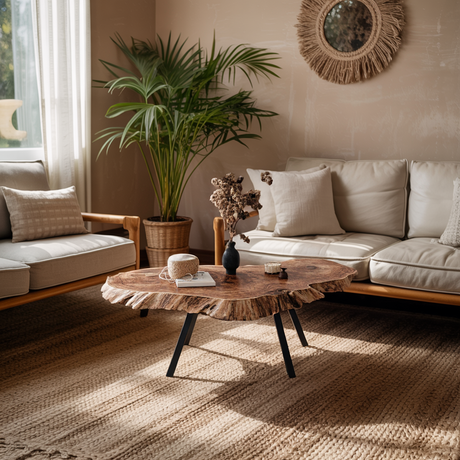 Mid Century Low Table For Minimalist Living Room
