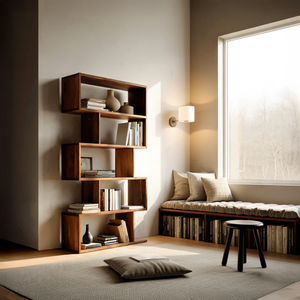 Modern Bookshelf Open Storage Display For Living Room