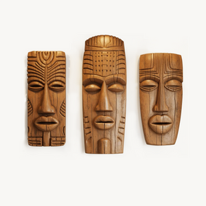 Tribal Wall Sculpture Set For Living Room Decor