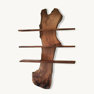 Rustic Live Edge Wall Shelf For Modern Living Room And Entryway