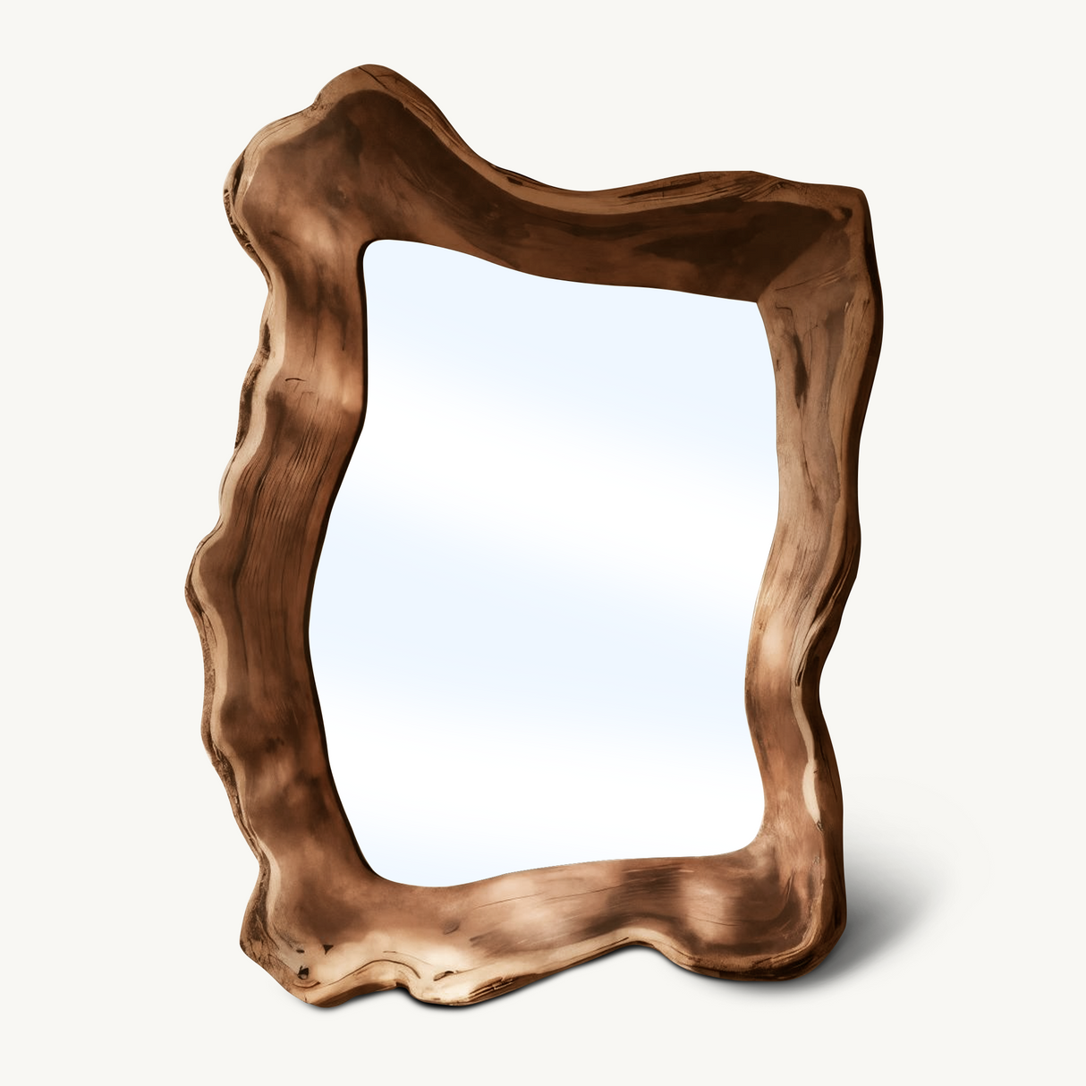 Organic Live Edge Wall Mirror Modern Rustic Entryway Living Room