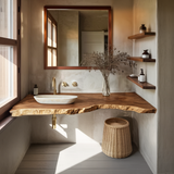 Mid Century Bathroom Vanity In Solid Wood Finish