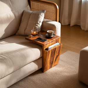 Handcrafted Live Edge Armrest For Unique Sofa Style