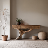 Farmhouse Solid Wood Dressing Table For Bedroom Decor And Storage