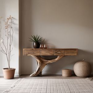 Farmhouse Solid Wood Dressing Table For Bedroom Decor And Storage