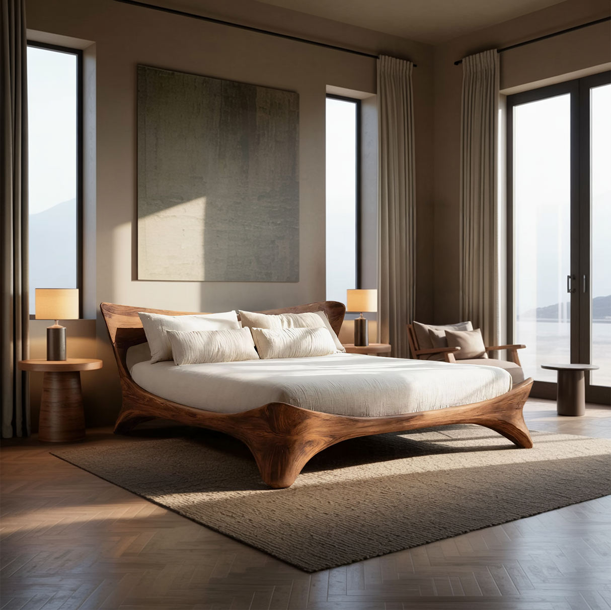 Organic Bed Frame For Bedroom Design