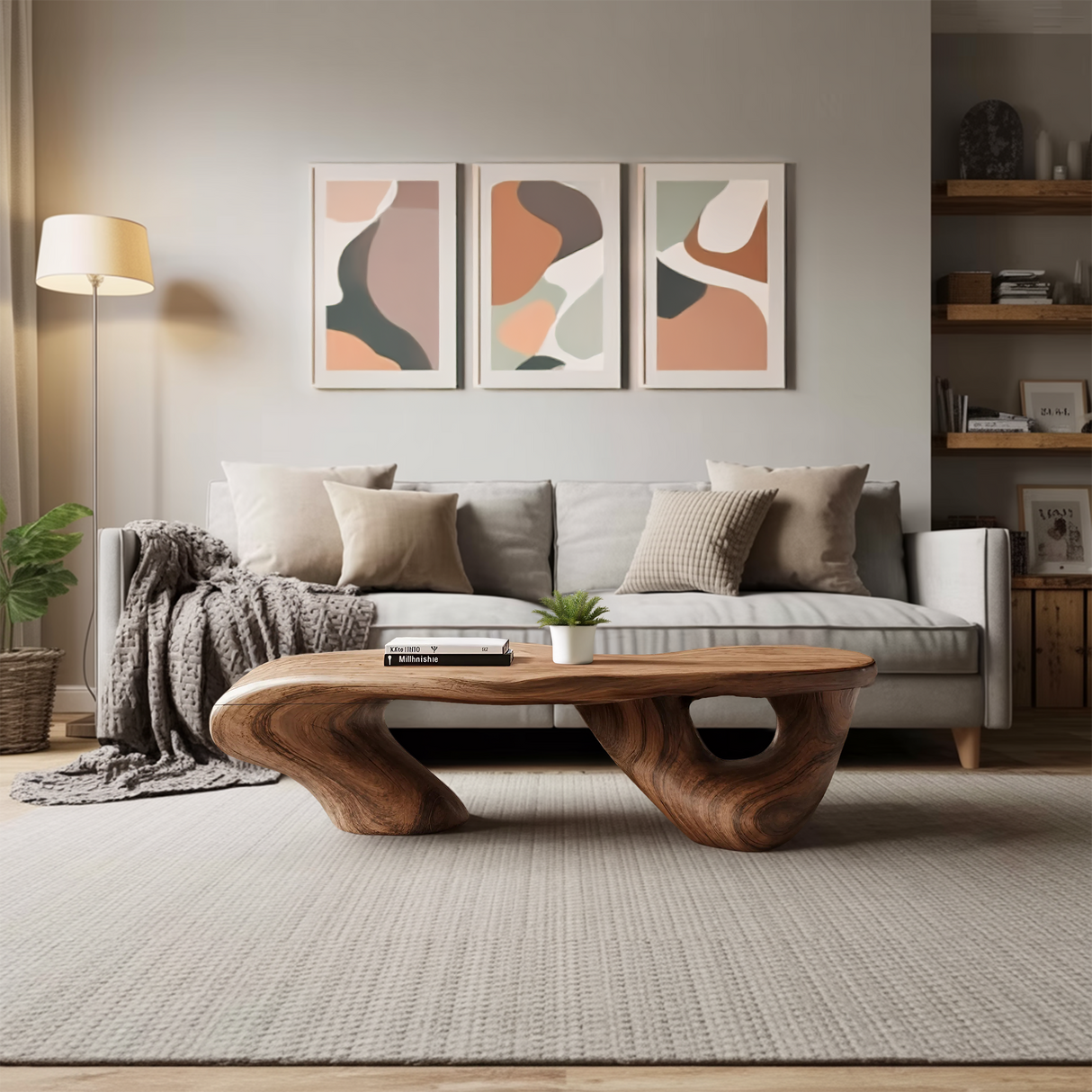 Handcrafted Low Table For Functional Room Setup