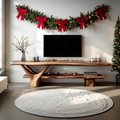 Handcrafted Wooden Live Edge TV Console For Holiday Entryway Design