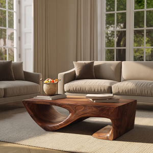 Minimal Curved Coffee Table For Living Room