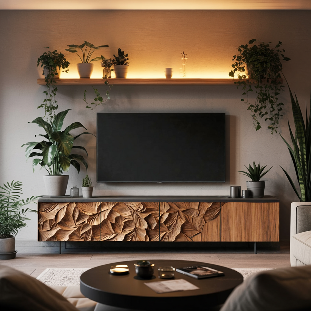 Farmhouse TV Cabinet For Cozy Living Room Design
