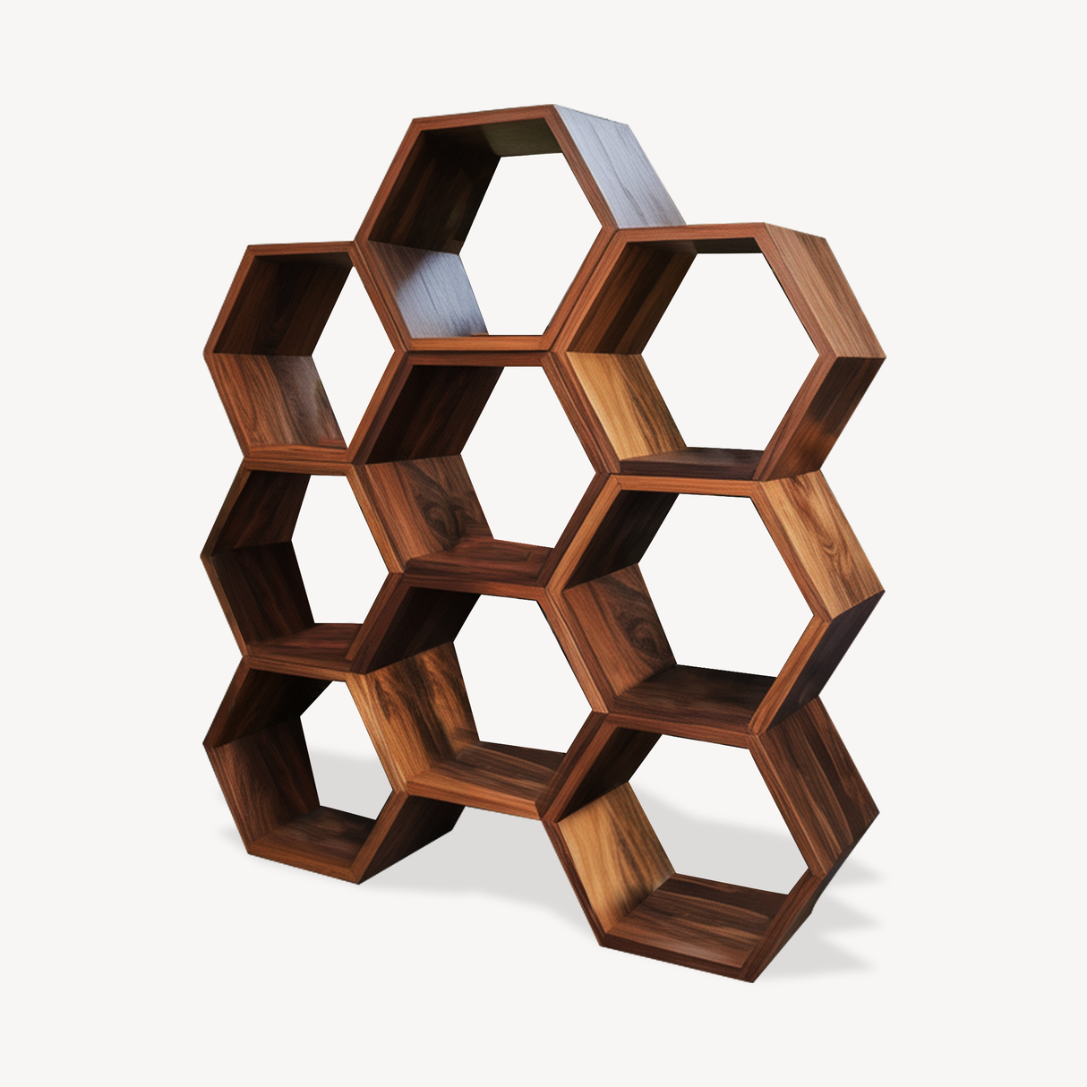 Geometric Honeycomb Plant Shelf Modular Wall Unit For Garden And Patio