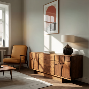 Modern Carved Sideboard For Living Room Or Dining